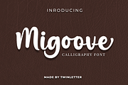 Migoove, a Script Font by twinstd (Thumbnail 1 of 13)