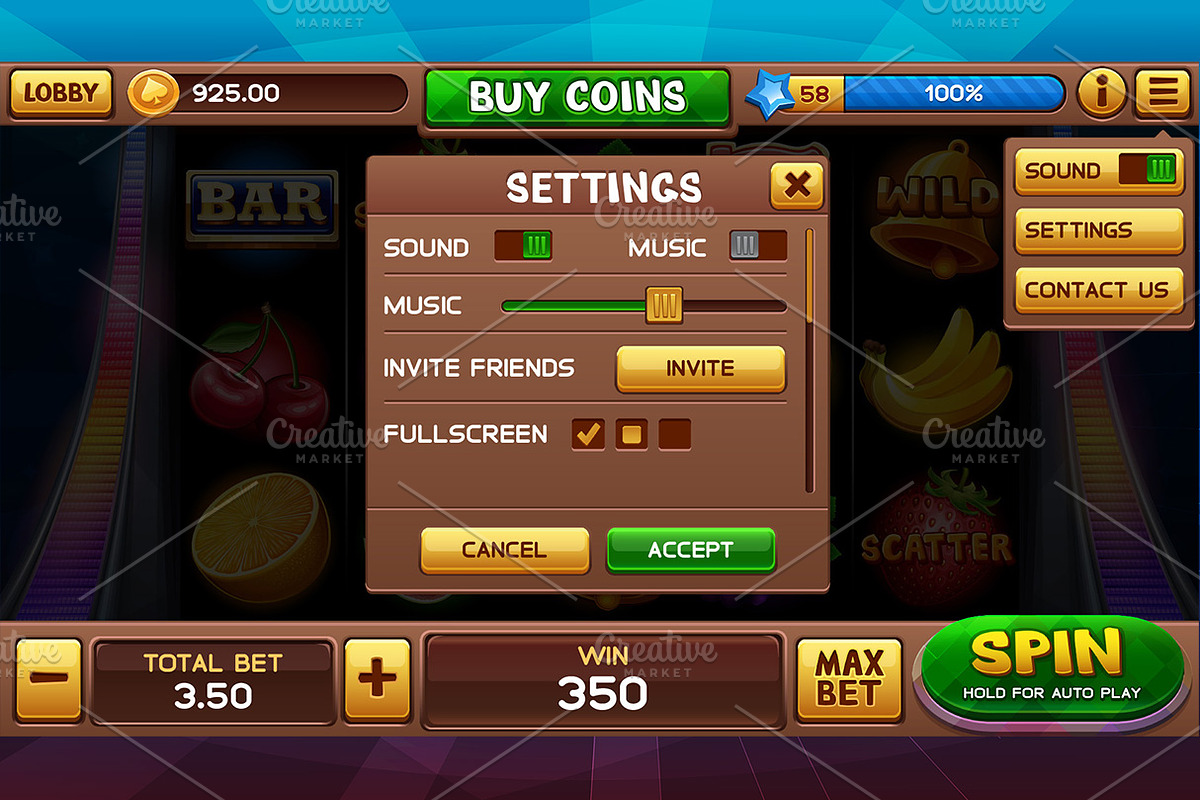 Classic Sevens Slots game KIT, an Illustration by Saranai Store (Photo 9 of 10)