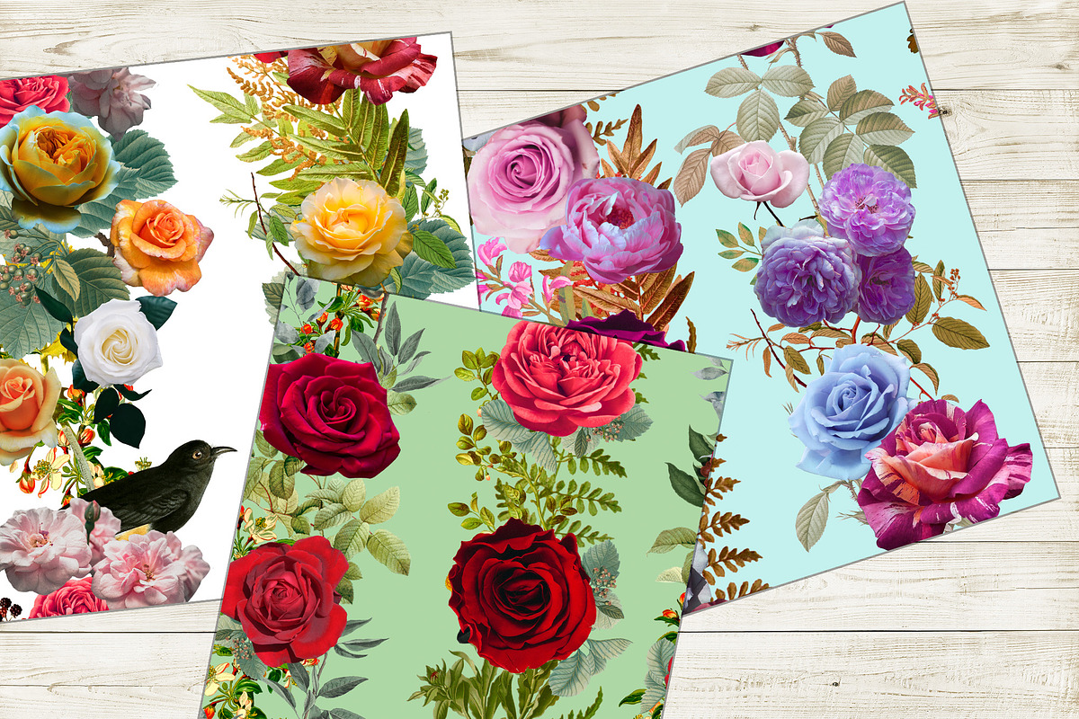 Roses seamless paper, a Pattern Graphic by NastiaDesignsPrints (Photo 9 of 10)