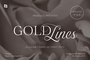 Gold Lines; Elegant Font Duo