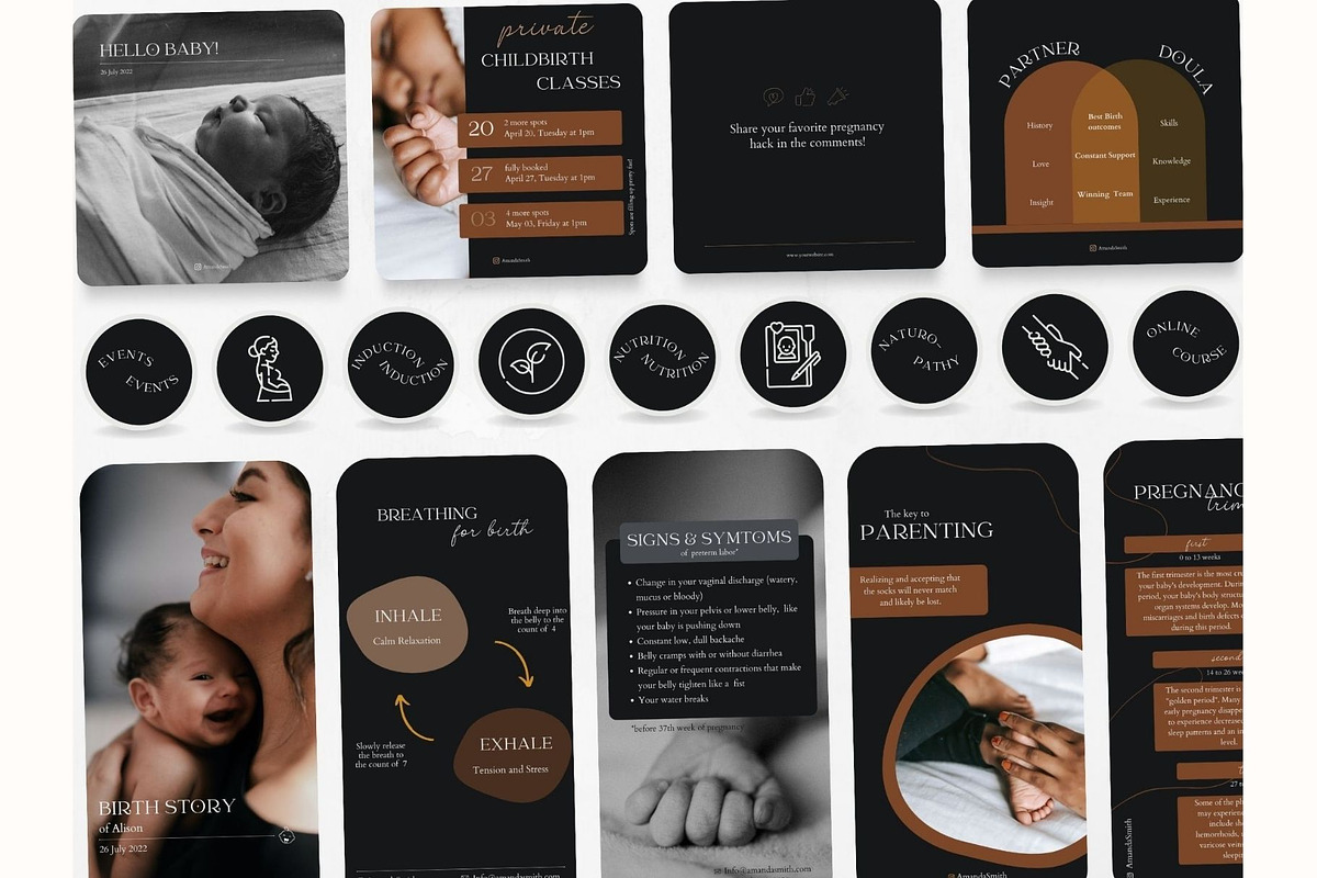 175 Doula Social Media BUNDLE, a Social Media Template by PatternLab. (Photo 8 of 9)