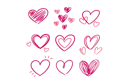 Doodle hearts