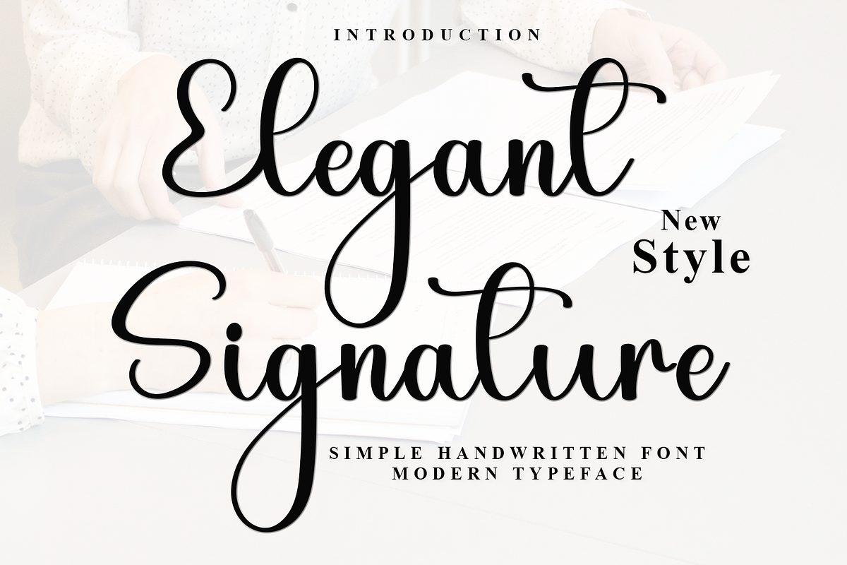 Elegant Signature, a Handwritten Font by InermediaSTUDIO (Photo 3 of 7)