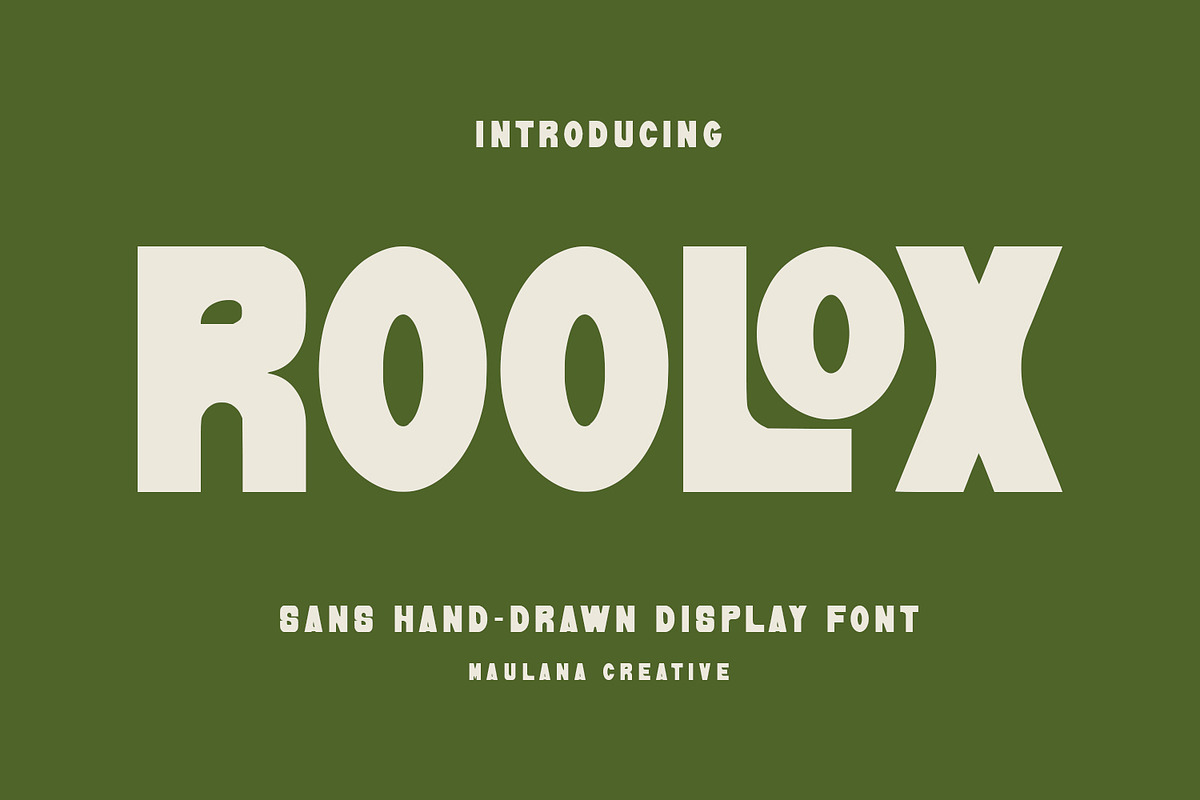 Roolox Sans Hand Drawn Display Font, a Sans Serif Font by Maulana Creative (Photo 1 of 7)