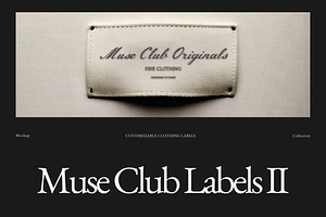 MUSE CLUB II Woven Garment Label