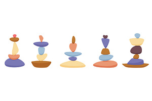 Balance stones. Meditation symbols, an Illustration by LadadikArt