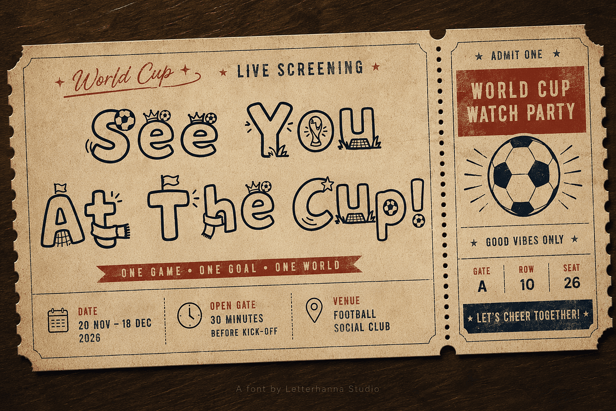 Goalswing | Soccer World Cup Font, a Symbol Font by Letterhanna Studio (Photo 7 of 9)