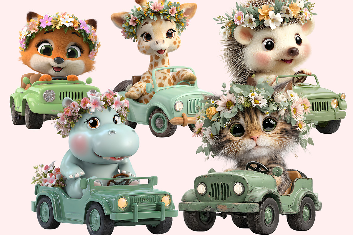 Baby Animals Clipart PNG Bundle, a Graphic by M9 Design (Photo 3 of 7)