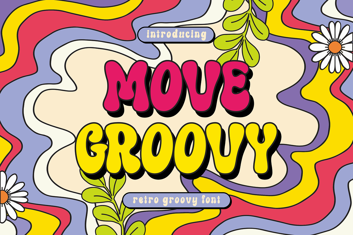 Move Groovy Font, a Font by Typegoals Studio (Photo 1 of 7)