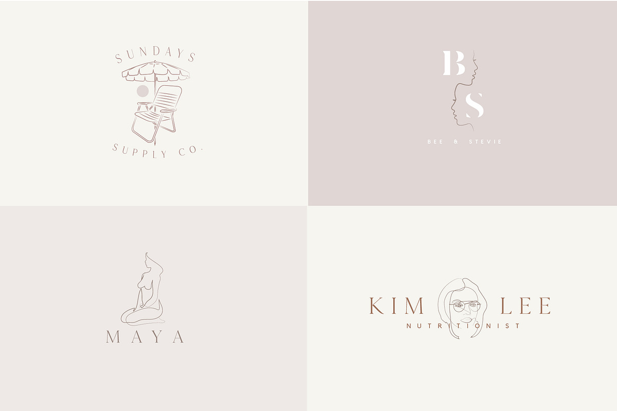 Feminine Logo Bundle, a Branding & Logo Template by Tropical Type (Photo 6 of 15)