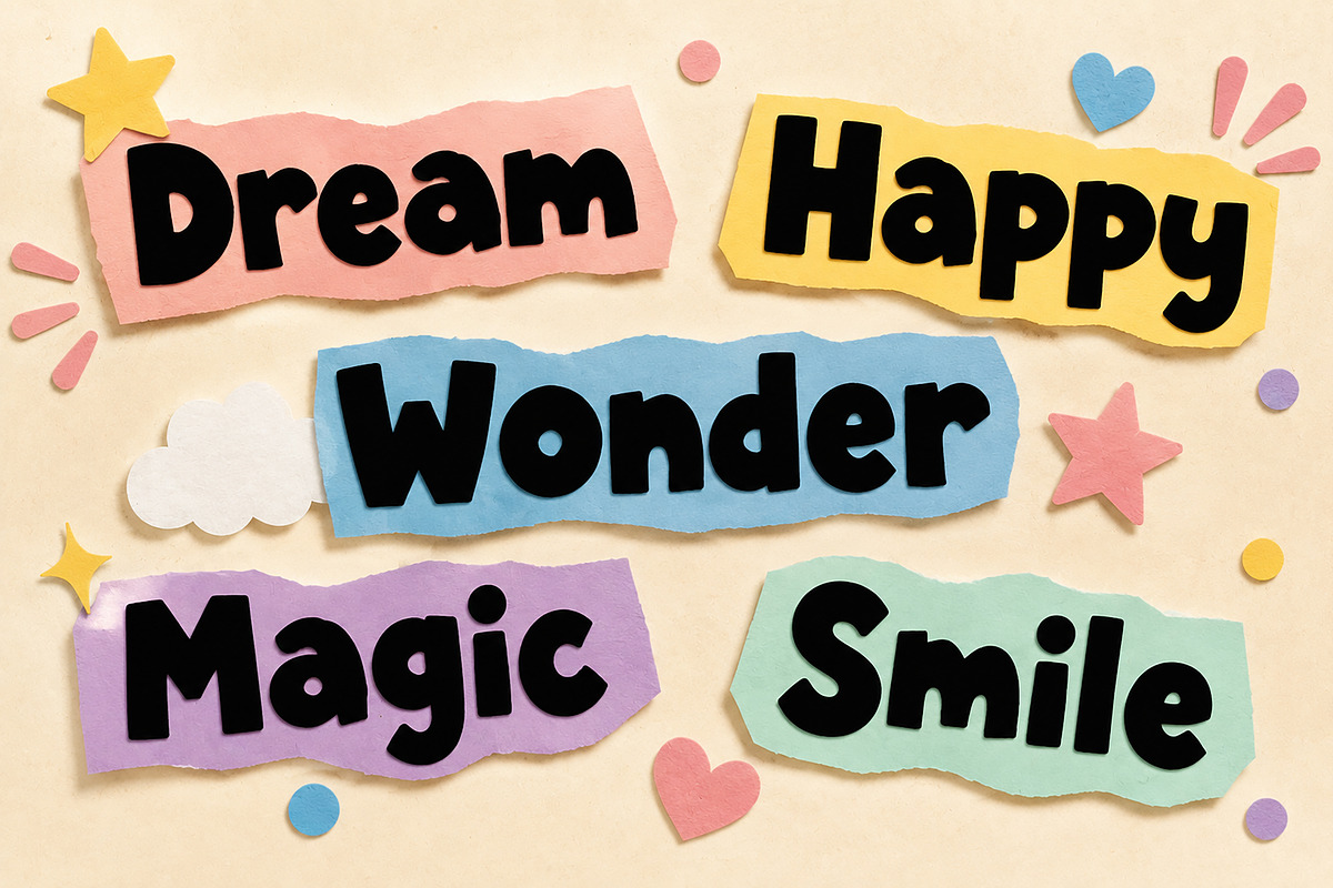 Dream Cutout, a Slab Serif Font by Wow Magic (Photo 3 of 4)