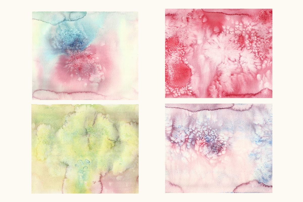 Set of 12 Watercolor Backgrounds preview 2