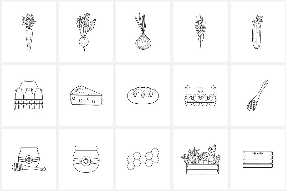 Farming & gardening line icon set, an Outline Icon by NatalieArtShop (Photo 8 of 16)