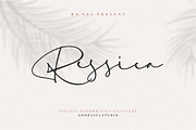 Ressica - Modern Script, a Script Font by Good Java Studio (Thumbnail 1 of 8)