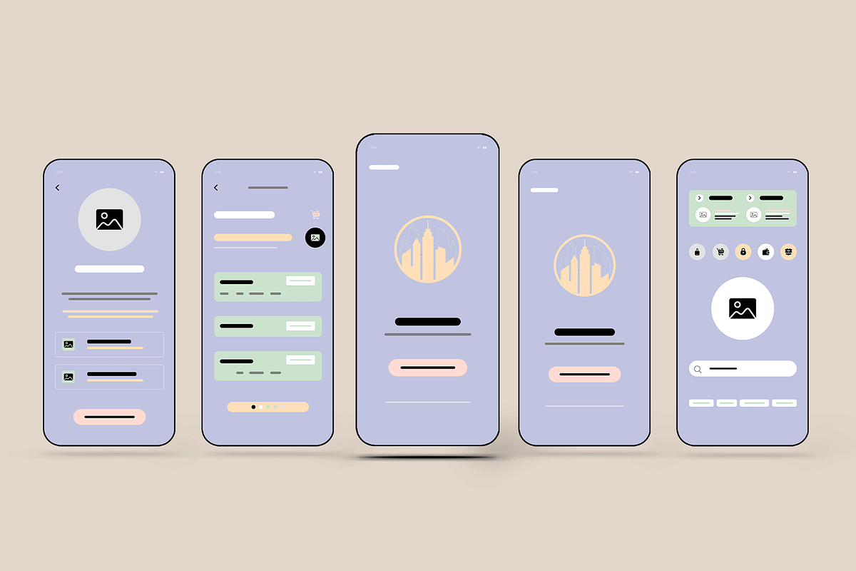 Mobile App Wireframe, a Wireframe Template by MightyDesign (Photo 1 of 8)