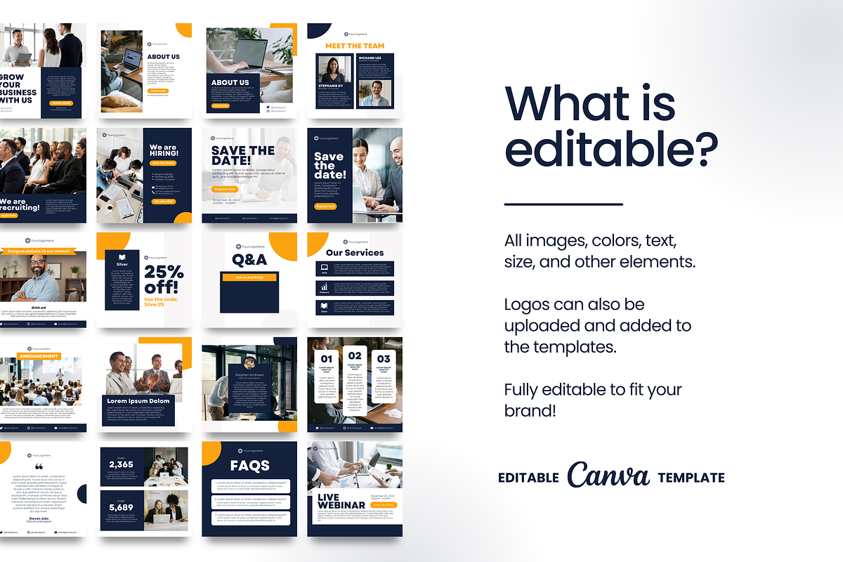 Canva Instagram Business Templates, a Social Media Template by Studio B | Canva Template (Photo 3 of 11)