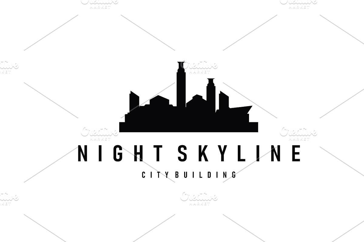 Cityscape logo design tall building