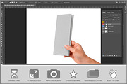 Trifold Brochure Single Hand PSD, a Merchandise Mockup by Bruno's Shop (Thumbnail 2 of 3)