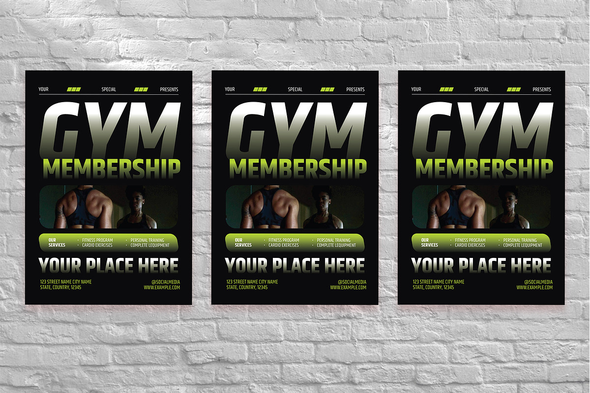 Gym Membership Flyer, a Flyer Template by Aiyari Graphic (Photo 3 of 3)