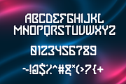 Space Crow - Futuristic Font, a Font by figuree studio (Thumbnail 7 of 8)