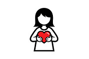 Cute Love Girl Silhouette Bundle, an Illustration by Designs_River (Thumbnail 21 of 53)