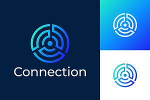 Technology Logo Connection Network, a Branding & Logo Template by Signatoro