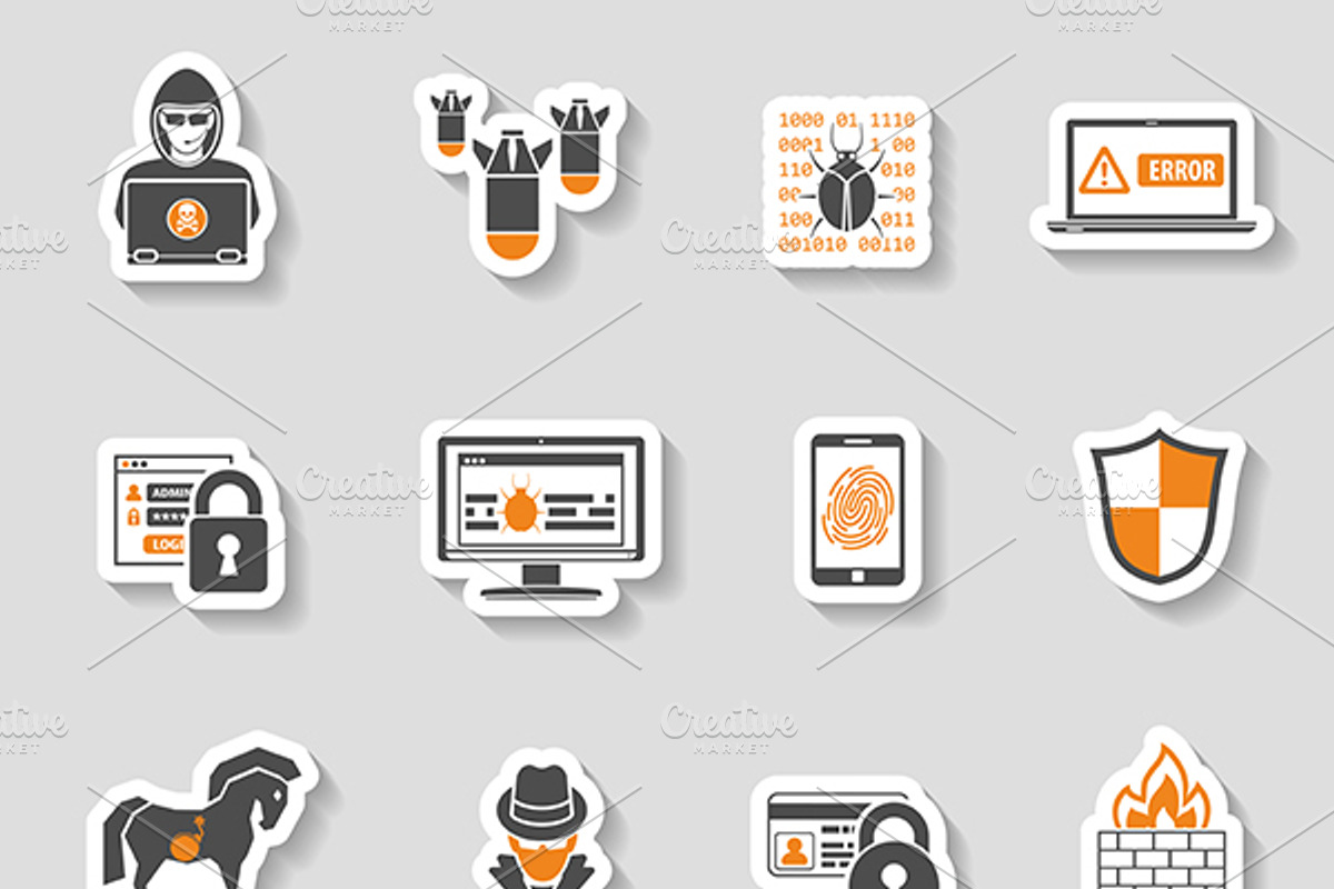 Internet Security Icons and Pattern, an Icon by TAlex (Photo 4 of 6)