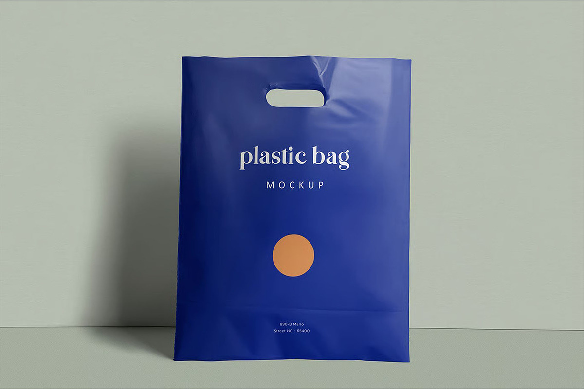 Plastic Bag Mockup, a Packaging Mockup by megostudi0 (Photo 2 of 7)