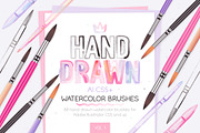 Watercolor Brushes Vol. 1, a Brush Add-On by Side Project (Thumbnail 1 of 6)