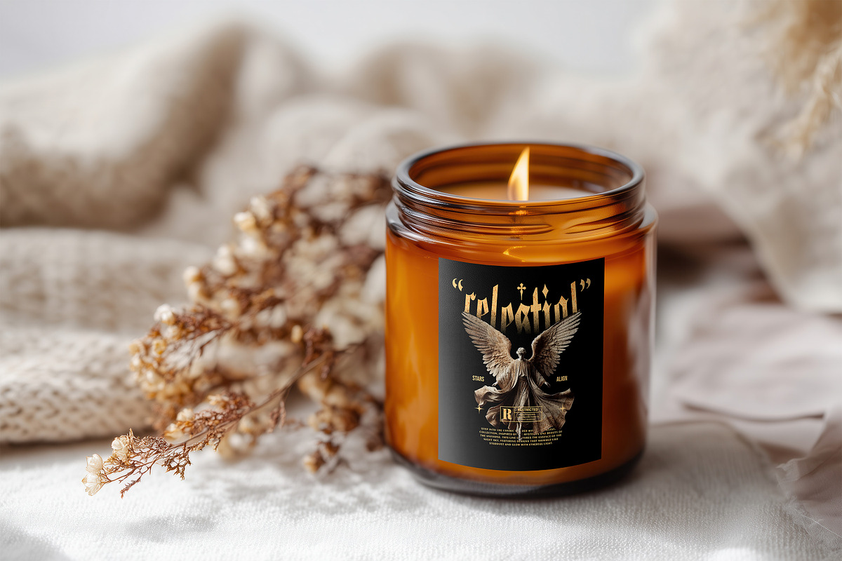Boho Amber Candle Mockup, Any Label, a Household Mockup by 1001 mockups (Photo 9 of 11)