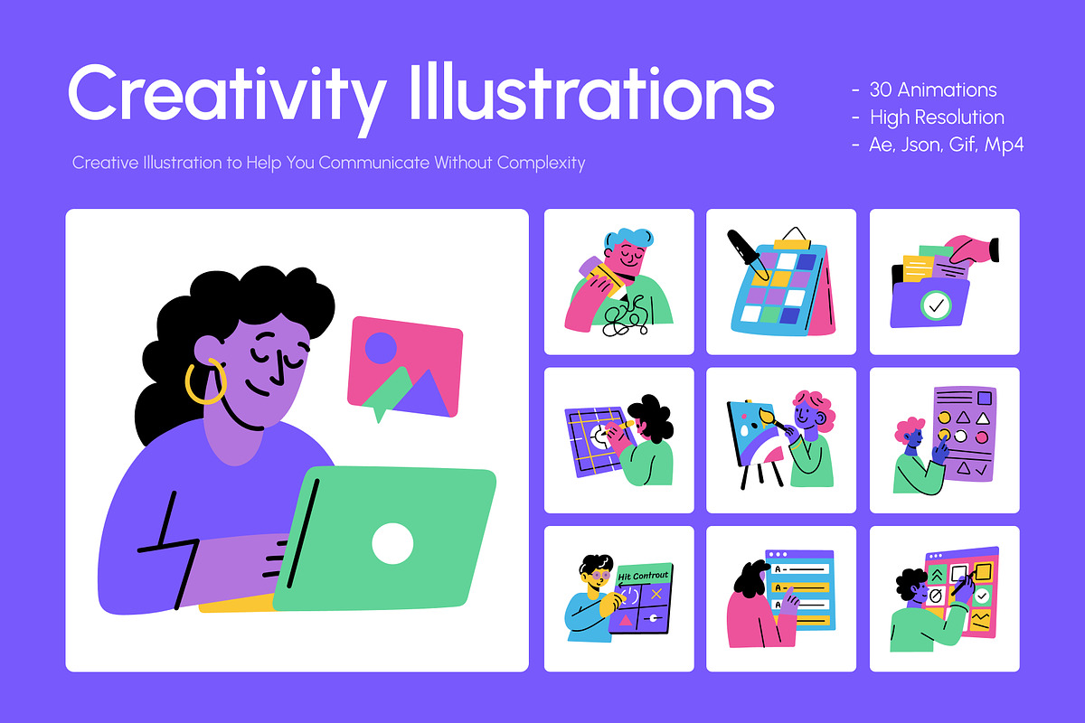 Animated Creativity Illustrations, a Decorative Illustration by Vectors Market (Photo 1 of 5)
