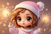 Procreate Chibi Christmas Stamps, a Brush Add-On by OneBerryCreations (Thumbnail 8 of 9)
