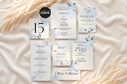 Dusty Blue Floral Wedding Suite, an Invitation Template by Arslan (Thumbnail 2 of 6)