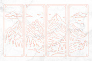 Mountain Landscape Laser Cut SVG, an Object Graphic by Rose Art (Thumbnail 3 of 3)