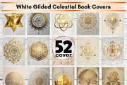 52 White Gilded Celestial Book Cover, a Brochure Template by LA Design (Thumbnail 1 of 10)