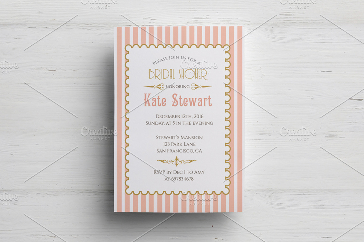 Retro bridal shower template, an Invitation Template by annago (Photo 1 of 2)
