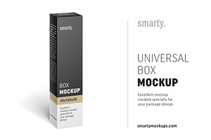 Universal Box Mockup 165x40x35