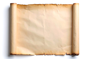 Simple parchment scroll with smooth surface and burned edges, an Animal Photo by GoodGoods