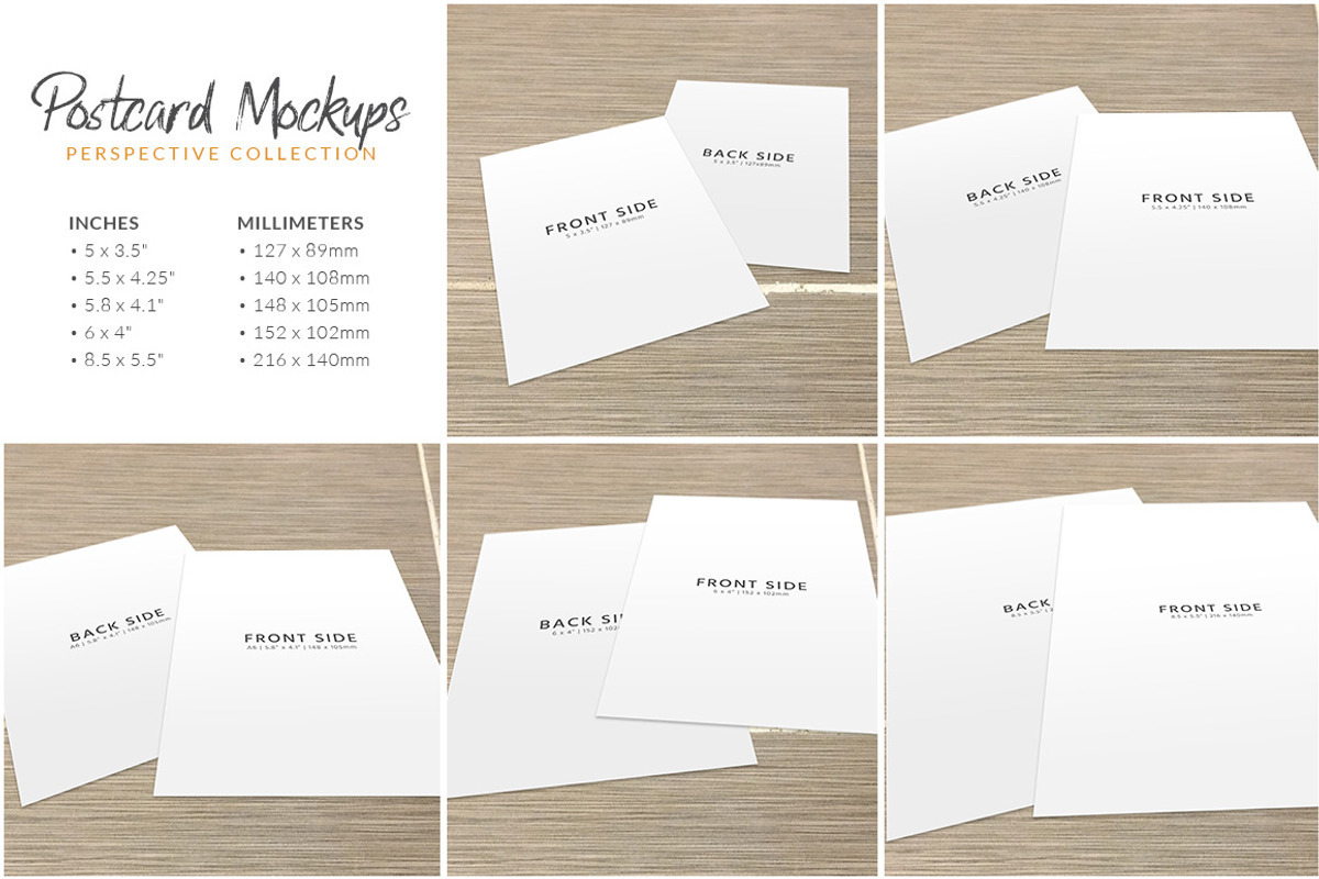 Postcard Mockup Bundle, a Print Template by Designs by Justin Lynch (Photo 6 of 9)