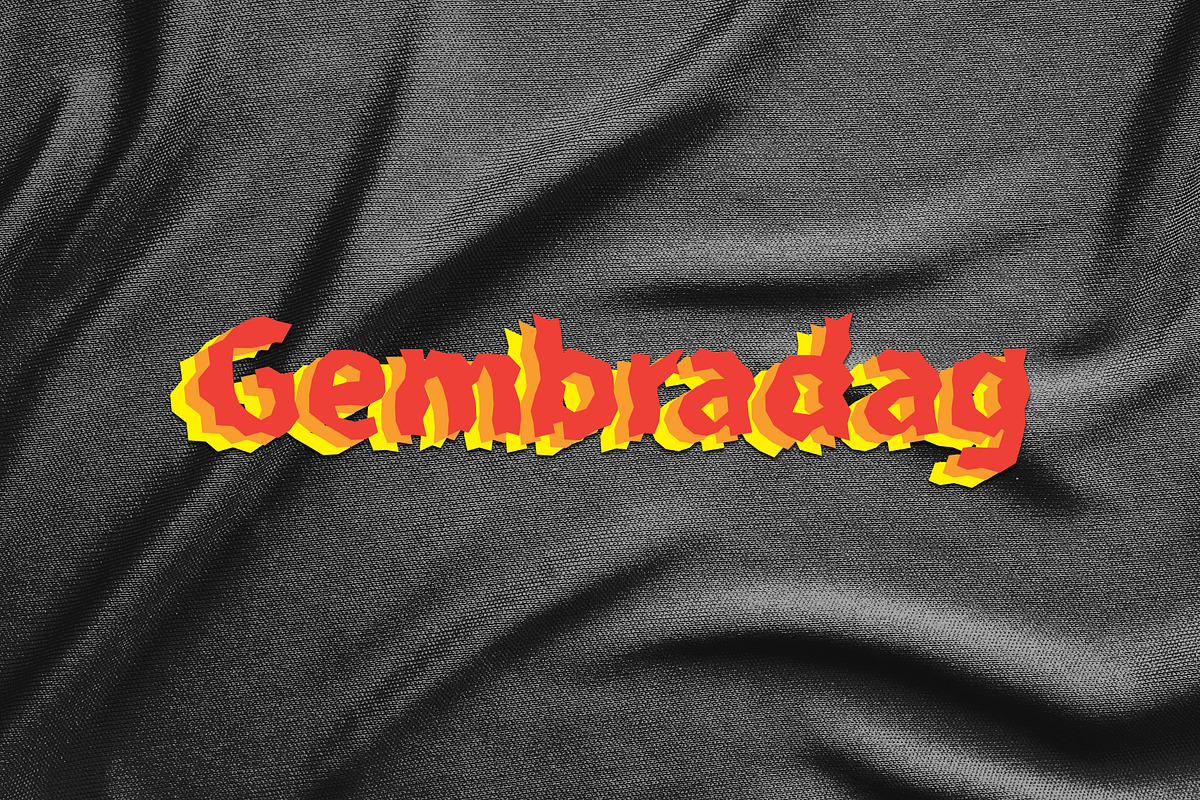 Gembradag Display Sans Serif Font, a Handwritten Font by Nickhard (Photo 2 of 6)