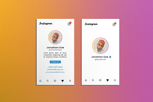 Instagram Profile Business Card