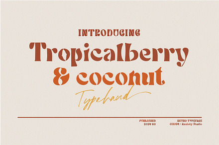 Tropicalberry - Retro Typeface, a Sans Serif Font by Anxiety Studio