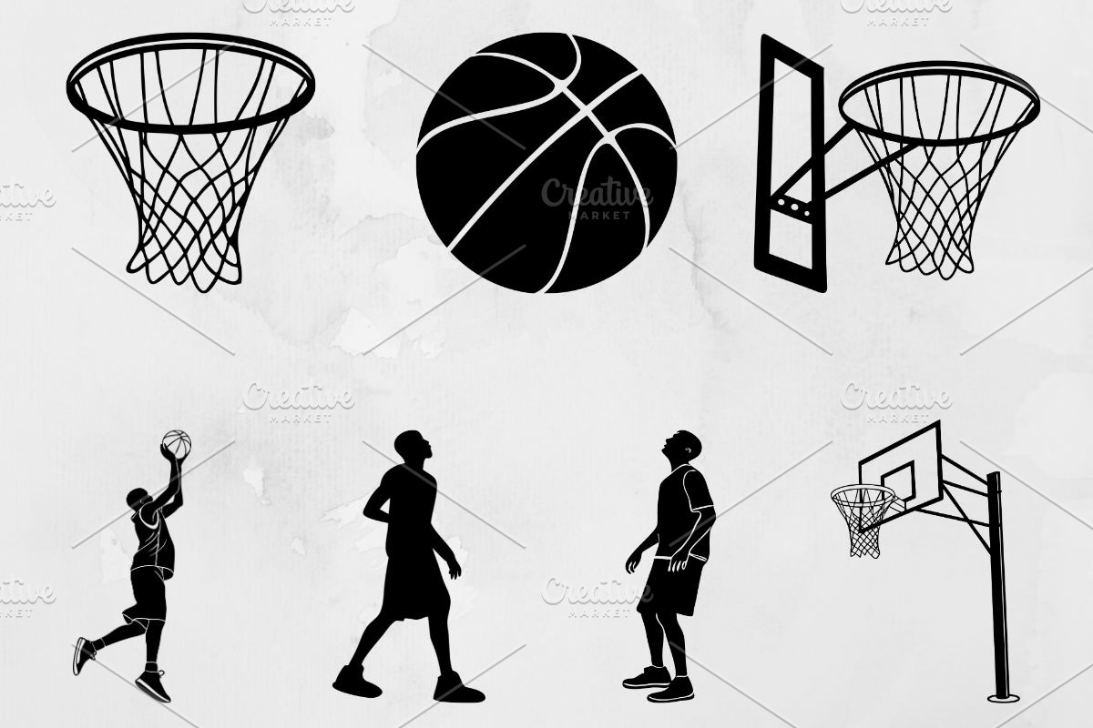 Basketball Silhouette SVG, a Sport Illustration by newminddesign (Photo 1 of 3)