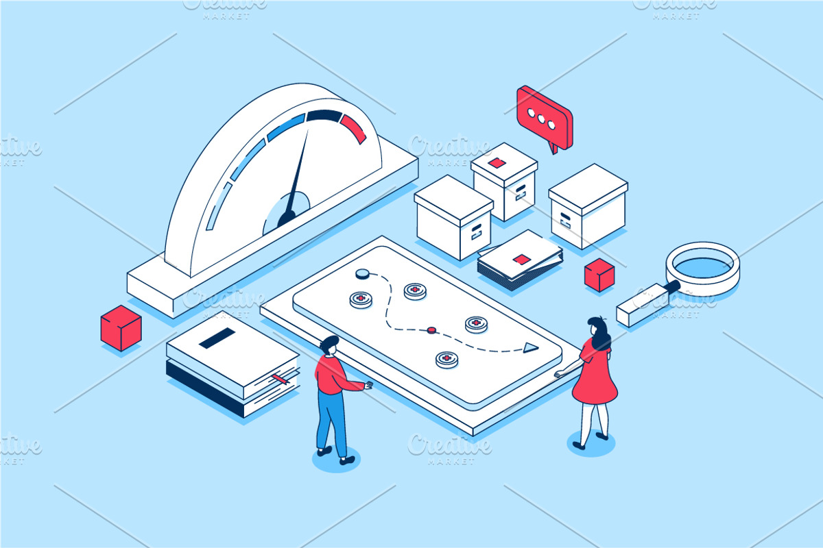 Isometric Concepts Illustrations, a Finance Illustration by alexdndz (Photo 6 of 26)