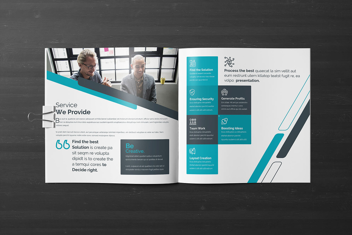 Comapny Profile Square Brochure, a Brochure Template by Divergent Studio (Photo 4 of 9)