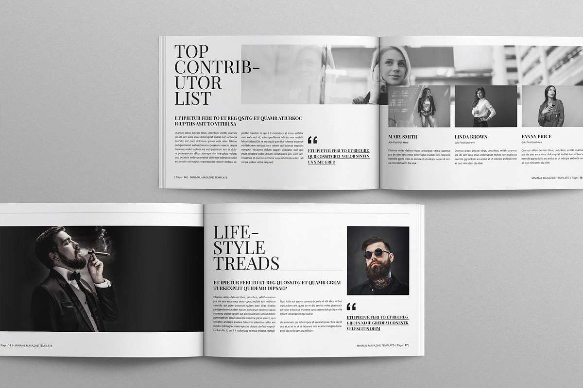 Minimal Magazine Template Landscape preview 2