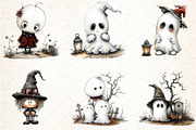 Whimsical Halloween Clipart Bundle, an Illustration by DreamCafeArt (Thumbnail 2 of 8)
