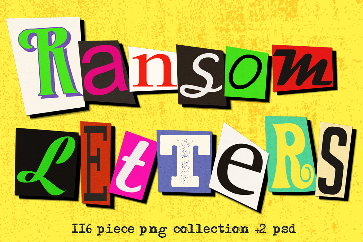 Ransom Letter Cutout Alphabet Set, an Object Graphic by Dapper Dudell (Photo 1 of 2)