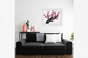 Watercolor clipart of blossom plum, a Decorative Illustration by ViktoriArt (Thumbnail 9 of 11)