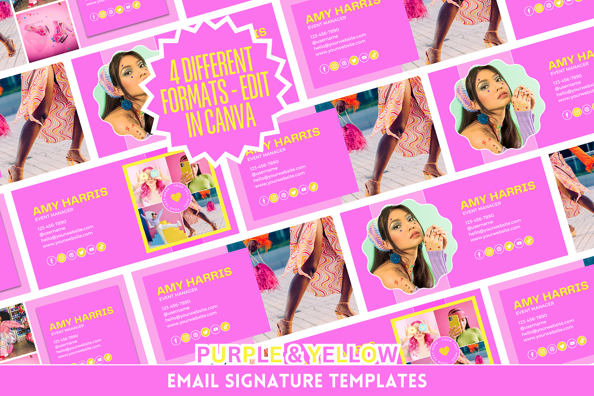 Canva Email Signature Bundle, an Email Template by SunshineStudioBoutique (Photo 1 of 9)